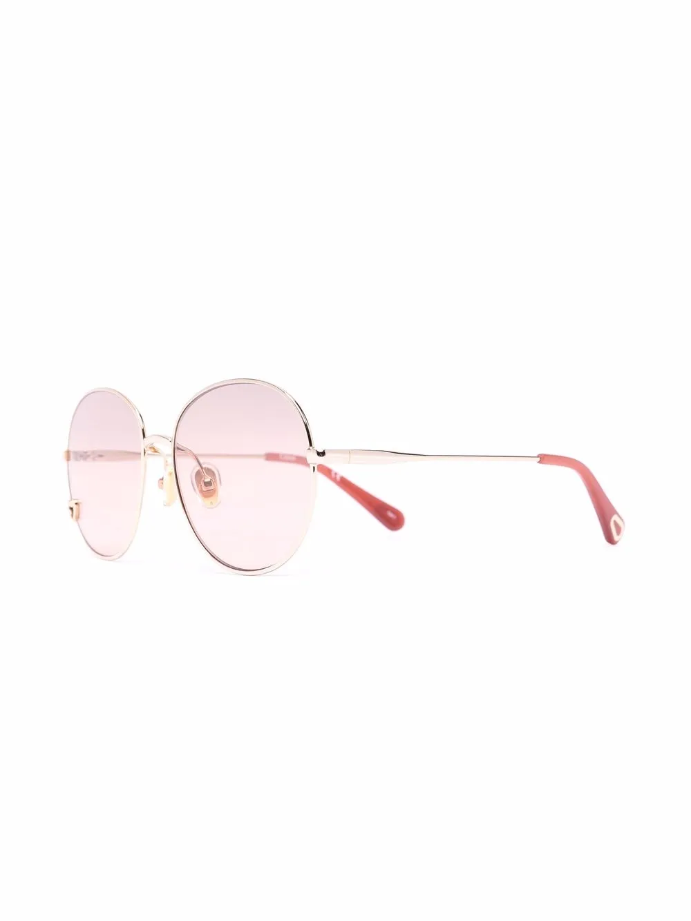 Chloé Kids Zonnebril met rond montuur - Roze