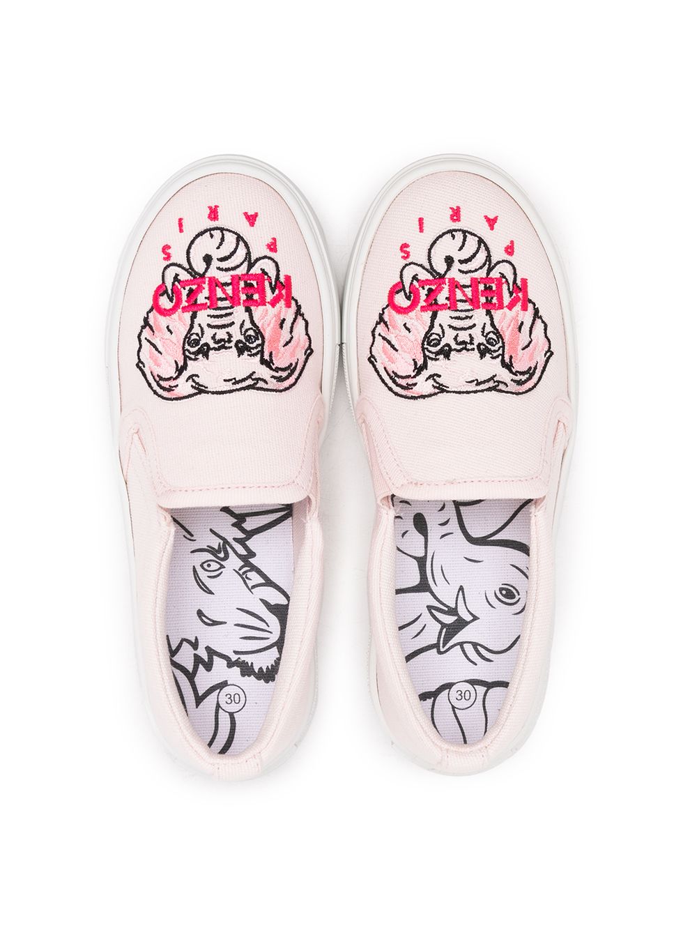 фото Kenzo kids кроссовки elephant с вышитым логотипом