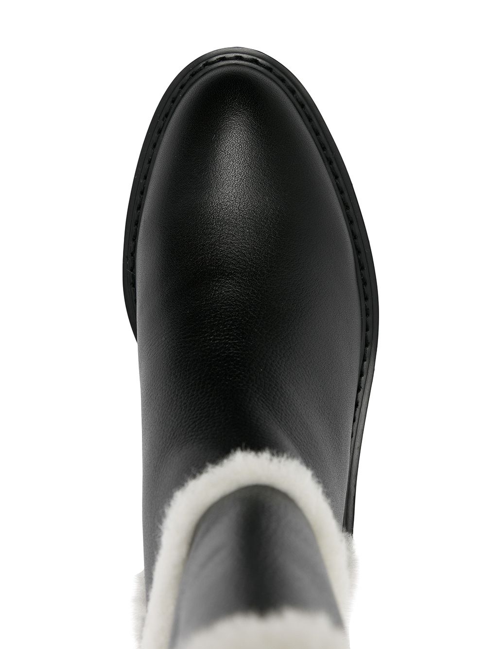 Shop Senso Minnie Fur Detail Boots In Schwarz