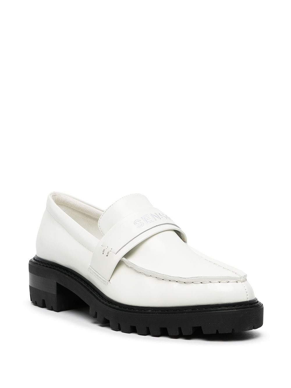 Shop Senso Met I Leather Loafers In Weiss