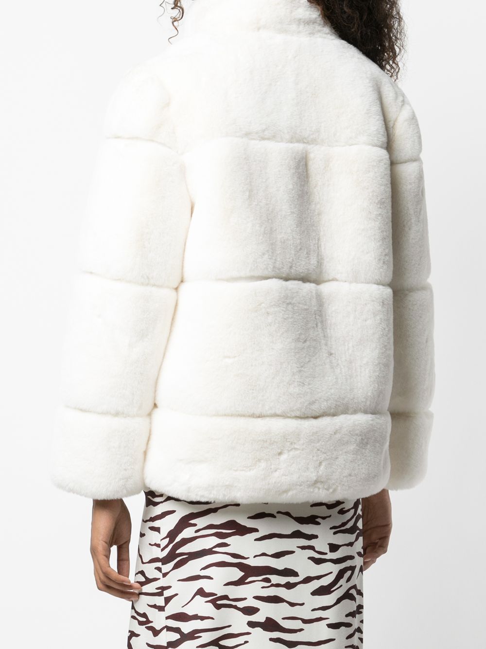 Shop Apparis Skylar Faux-fur Coat In White