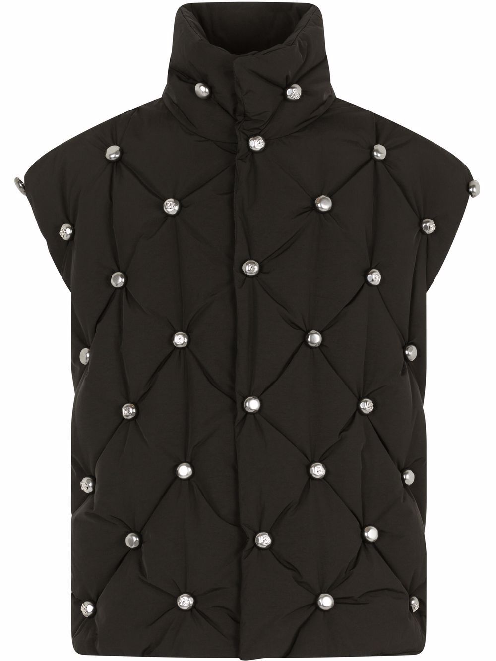 Image 1 of Dolce & Gabbana stud-embellished padded jacket