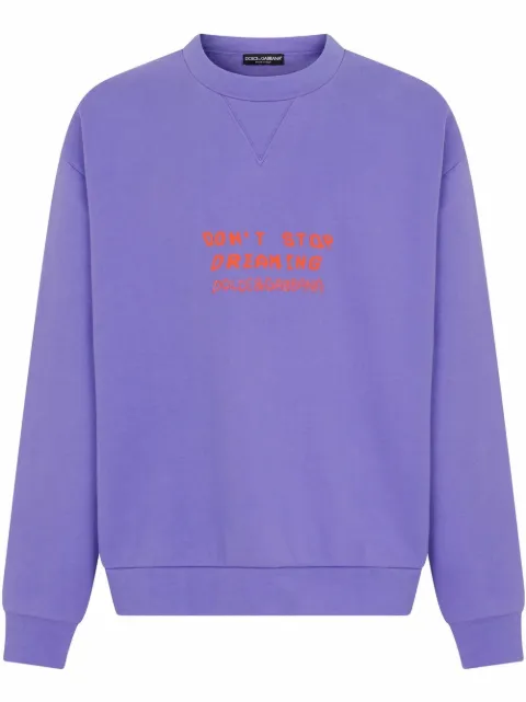 Dolce & Gabbana embossed cotton-blend sweatshirt