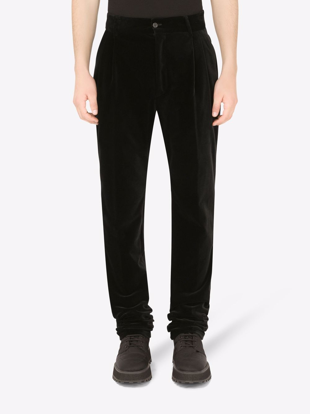 Shop Dolce & Gabbana Tailored Straight-leg Trousers In Black