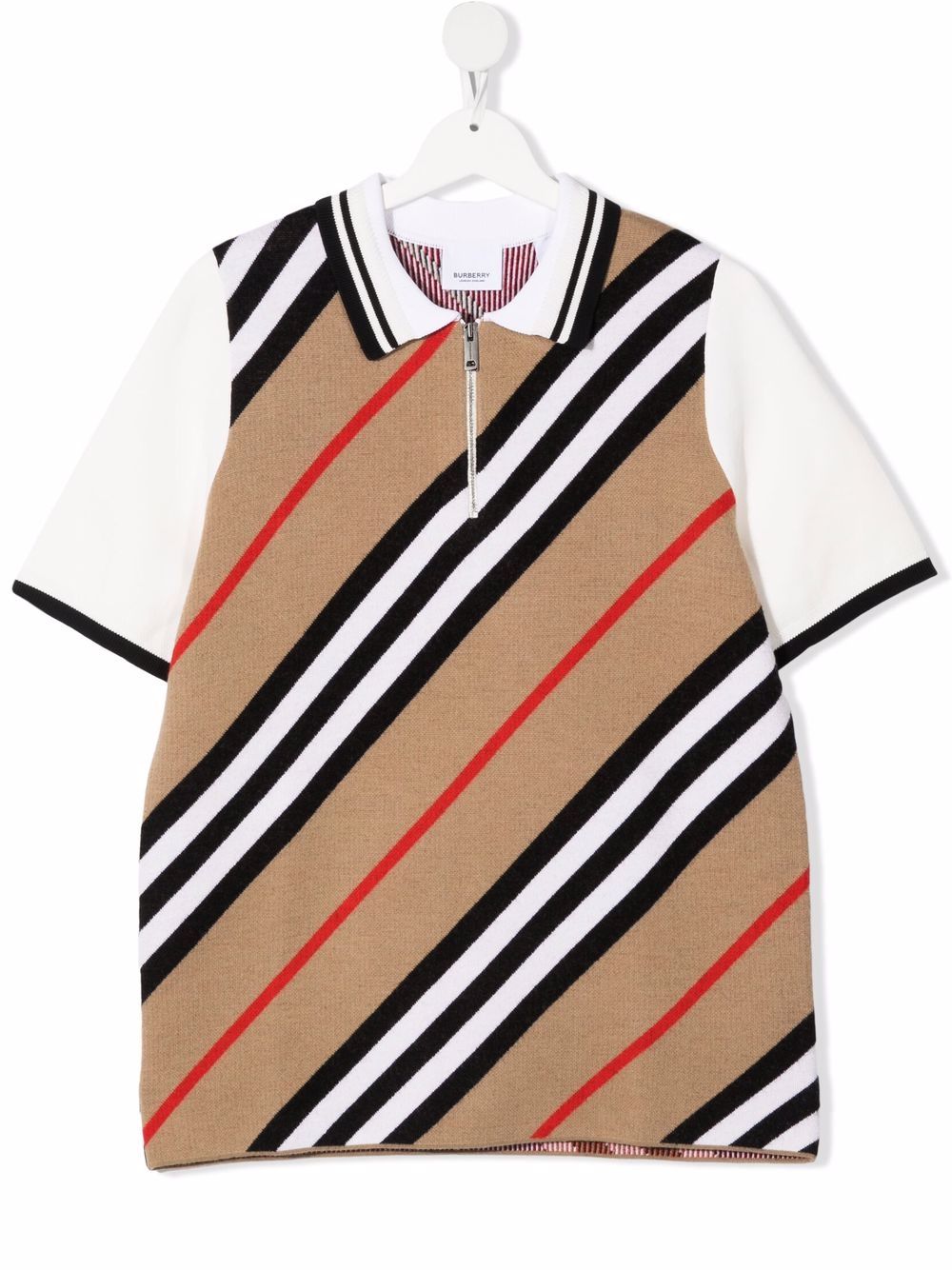 фото Burberry kids рубашка поло в полоску icon stripe