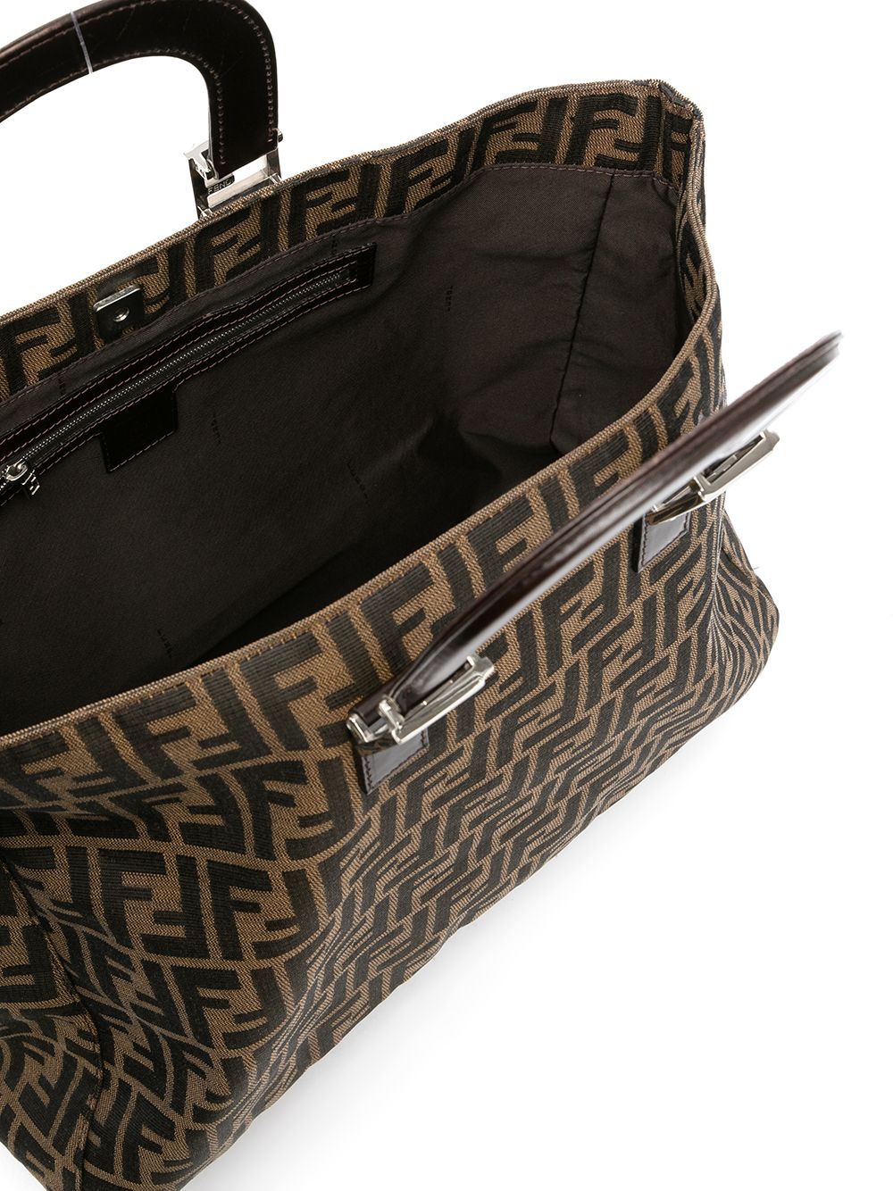 фото Fendi pre-owned большая сумка-тоут с узором zucca