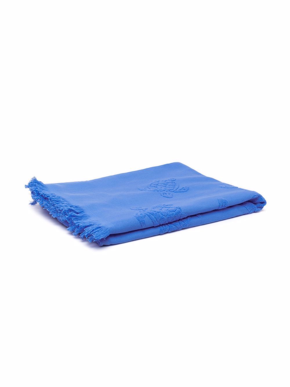 фото Vilebrequin turtle-embroidered frayed edge cotton towel