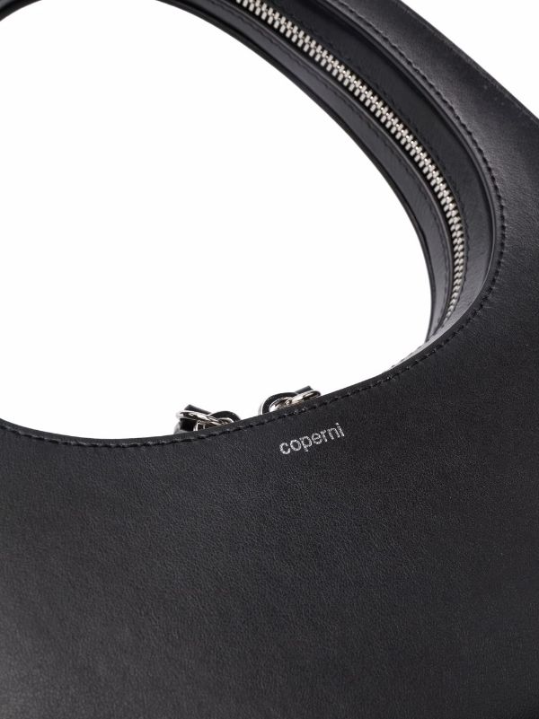 Leather Shoulder Bag in Black - Coperni