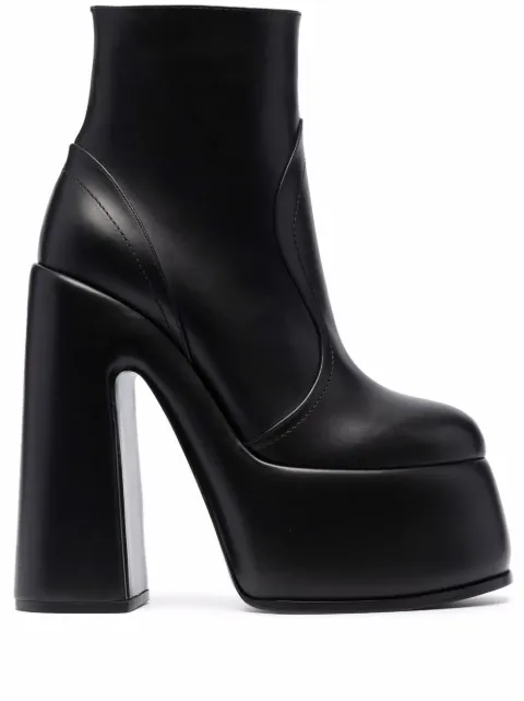 Casadei Ankle boot de couro com plataforma