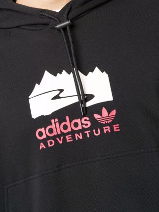 logo-print pullover hoodie展示图