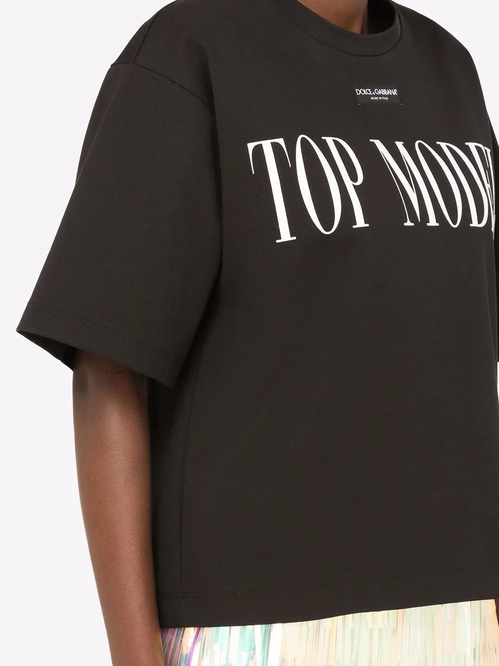 Shop Dolce & Gabbana Slogan-print T-shirt In Schwarz