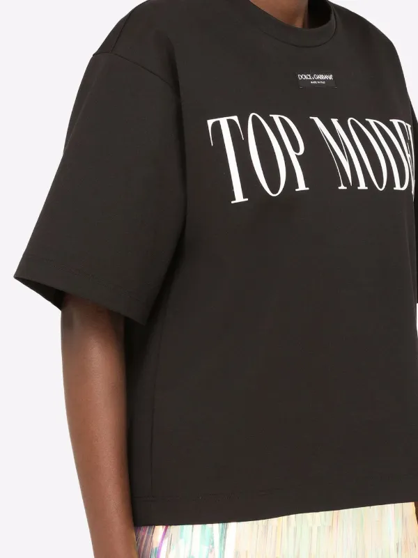 Dolce & Gabbana slogan-print T-shirt | Black | FARFETCH