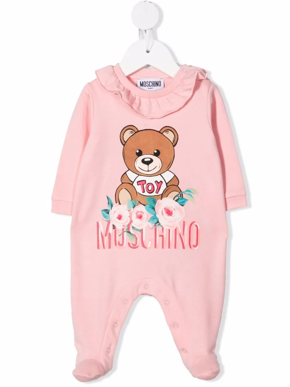 Moschino Kids Pyjama met bloe print Roze