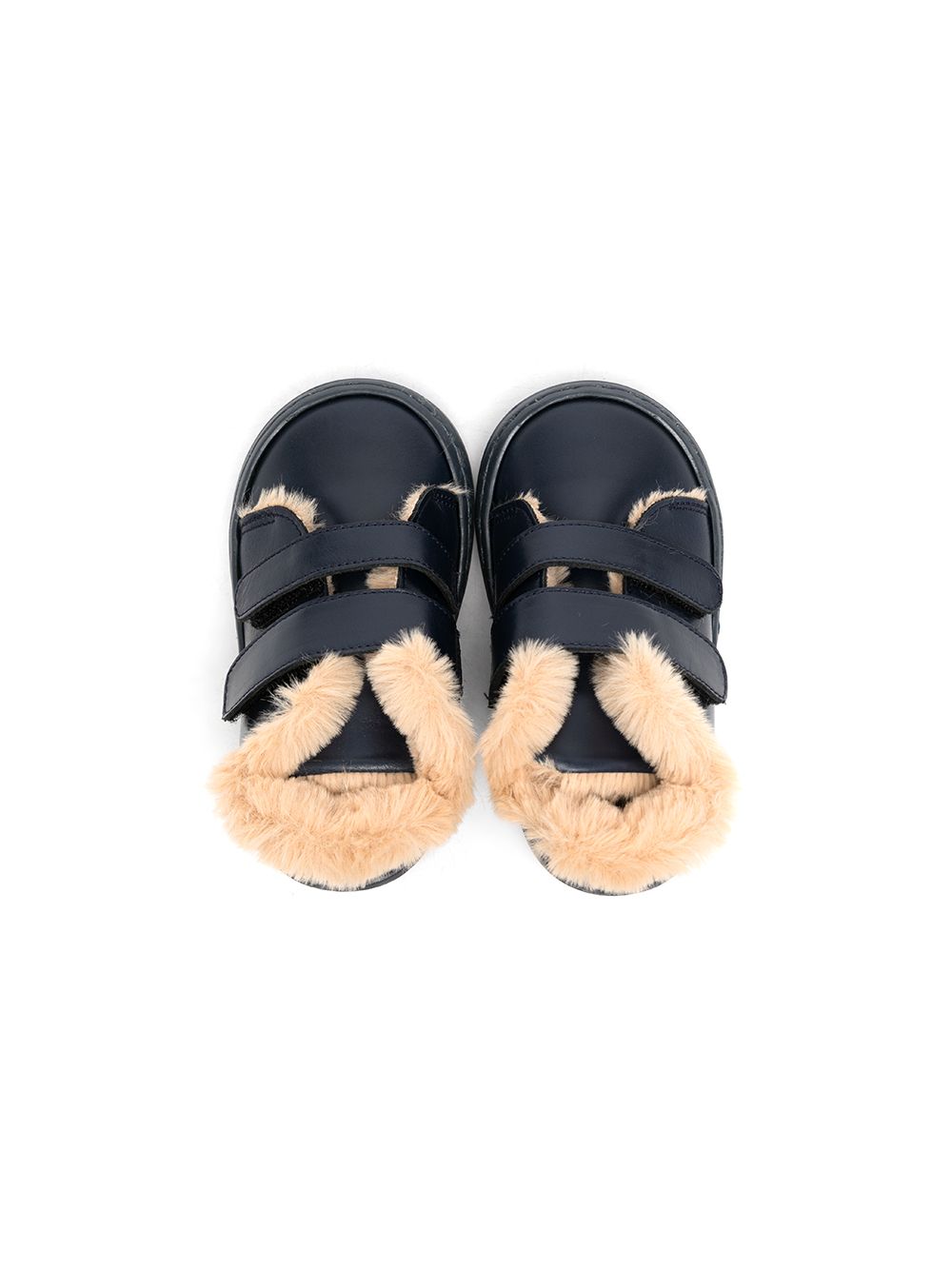 фото Babywalker shearling-trim touch-strap sneakers