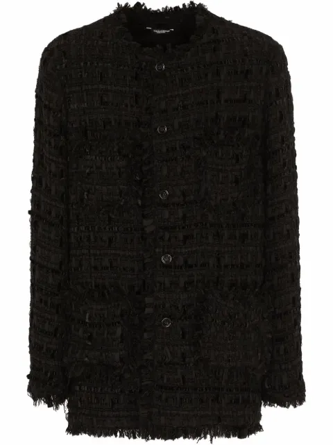 Dolce & Gabbana Jaqueta de tweed com abotoamento
