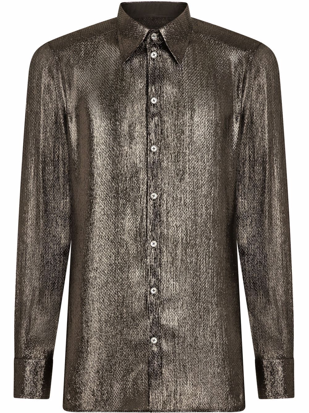 

Dolce & Gabbana metallic-sheen long-sleeve shirt - Black