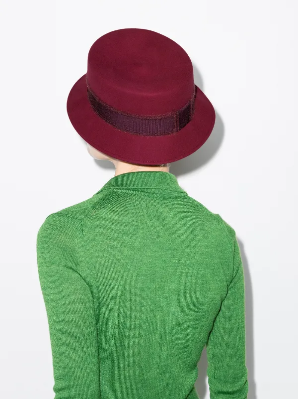 Shop Maison Michel Arsene felt hat with 