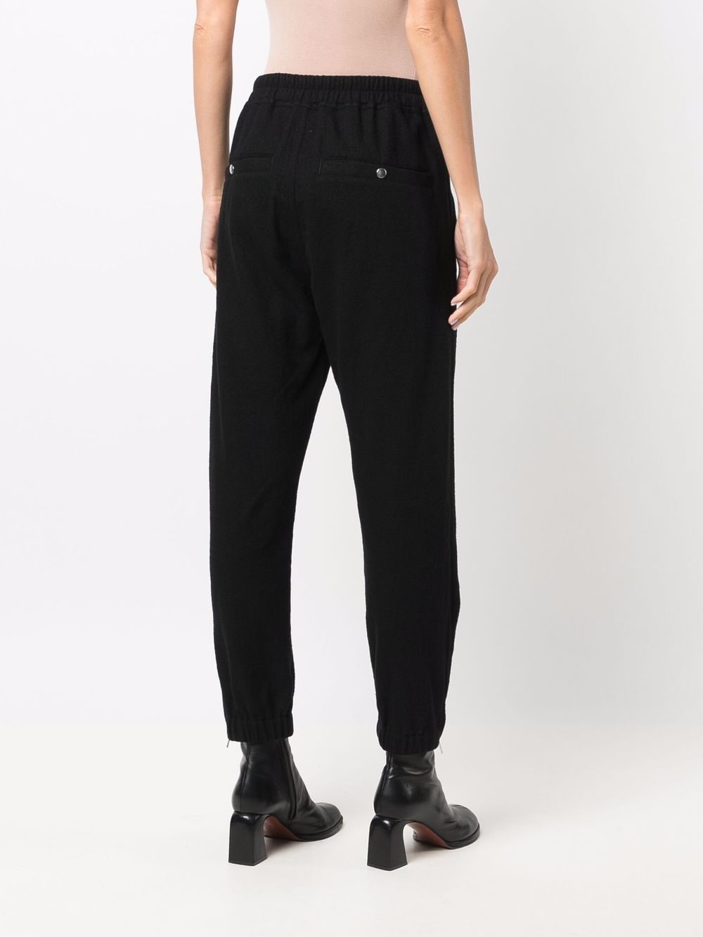 Shop Rick Owens Drawstring Straight Trousers In Black