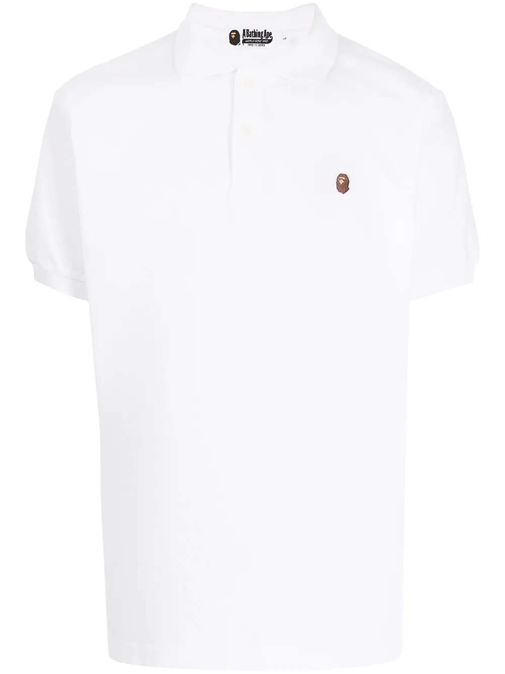 

A BATHING APE® playera tipo polo con parche del logo - Blanco