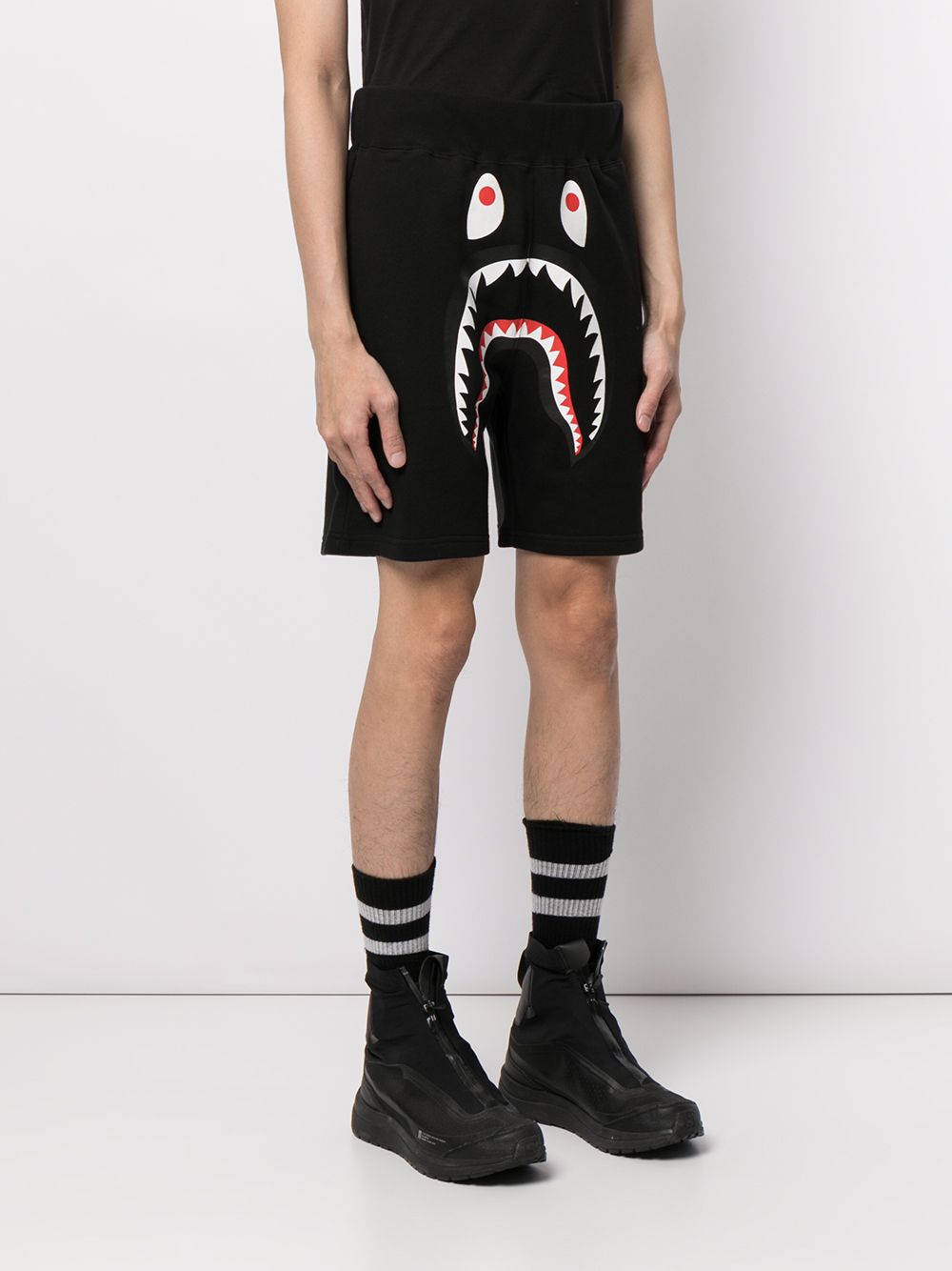 A BATHING APE® Shark-print Track Shorts - Farfetch