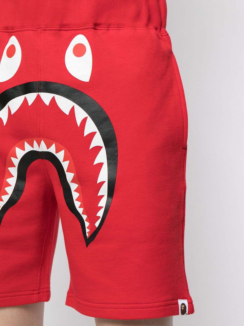 bape shark beach shorts red