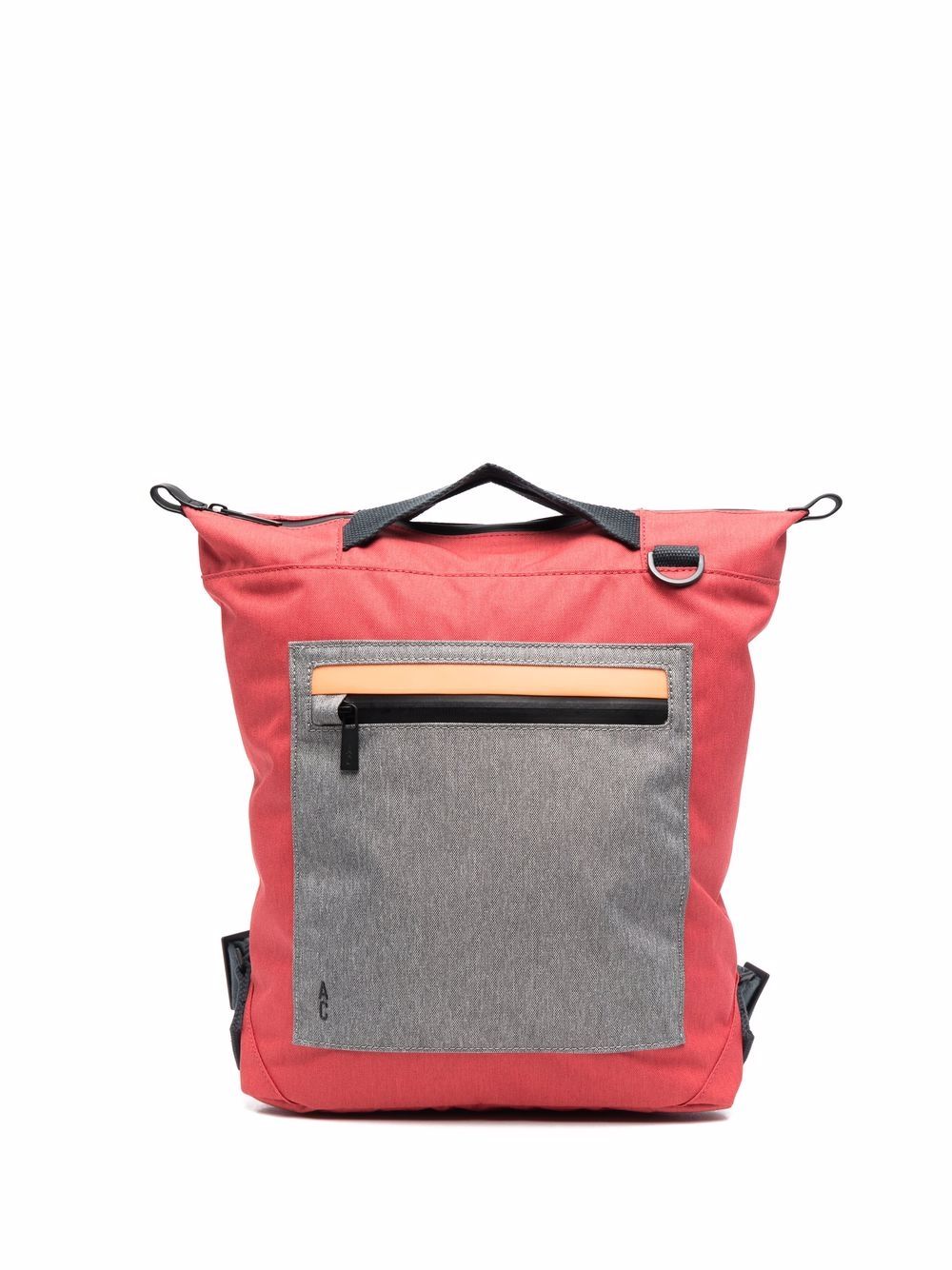 Ally Capellino Colour-block Zipped Backpack In Rot