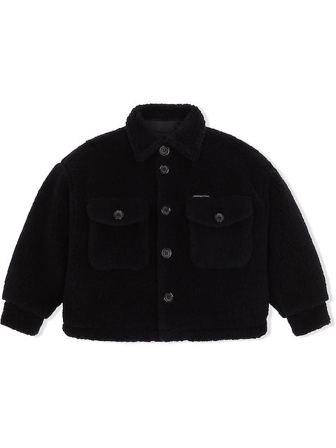 Dolce & Gabbana Kids معطف تيدي بأزرار