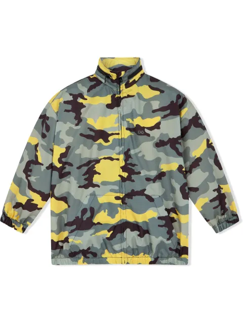 Dolce & Gabbana Kids camouflage zip-up jacket