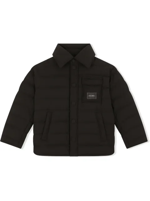 Dolce & Gabbana Kids logo-appliqué down jacket
