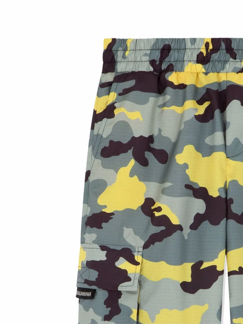 Shop Dolce & Gabbana Camouflage-print Cargo Trousers In Grey