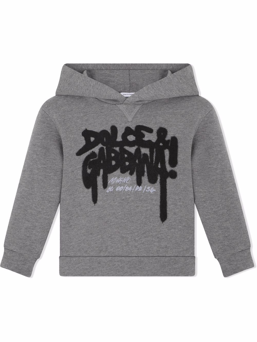 

Dolce & Gabbana Kids hoodie con logo estampado - Gris