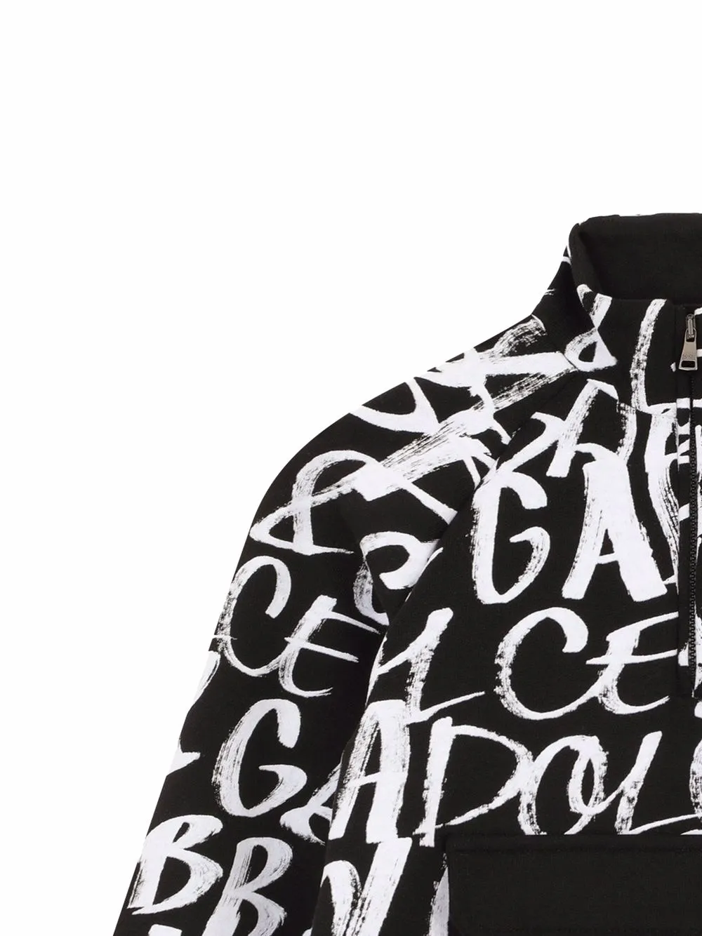 фото Dolce & gabbana kids толстовка с высоким воротником и логотипом