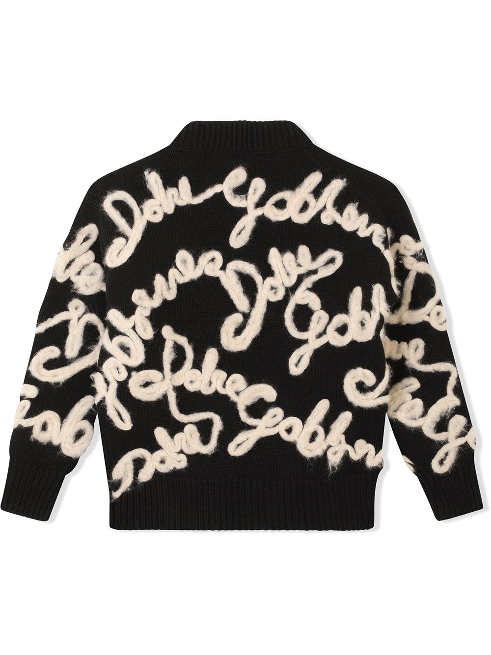 Dolce & Gabbana Kids Trui met geborduurd logo - Zwart