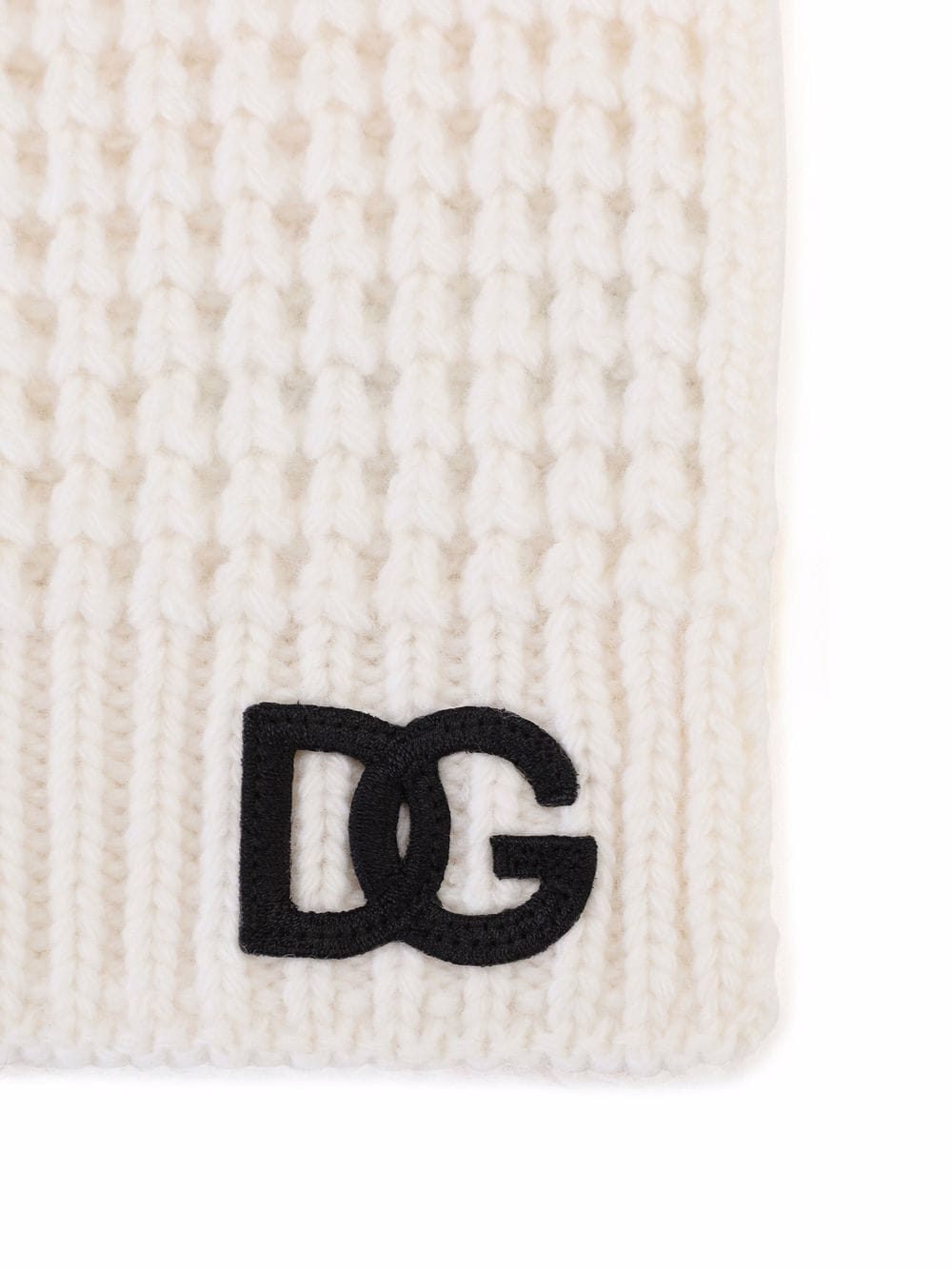 Shop Dolce & Gabbana Dg-logo Knitted Scarf In White