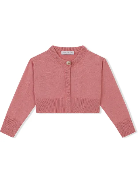 Dolce & Gabbana Kids cropped cotton-knit cardigan 