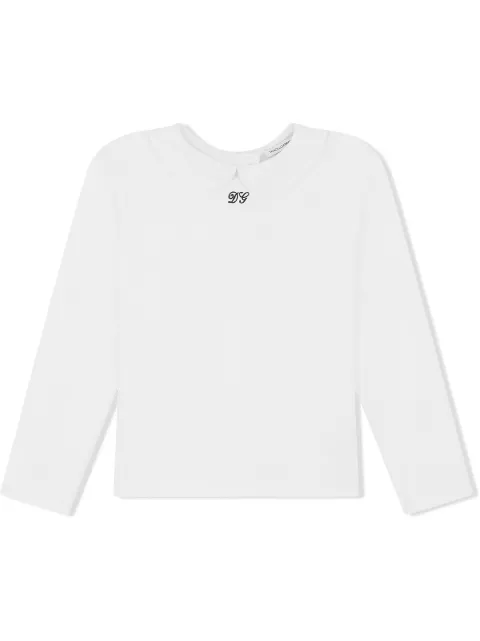 Dolce & Gabbana Kids logo-embroidered cotton T-shirt