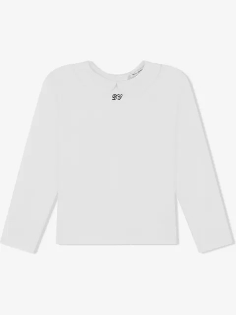 Dolce & Gabbana Kids playera con logo bordado