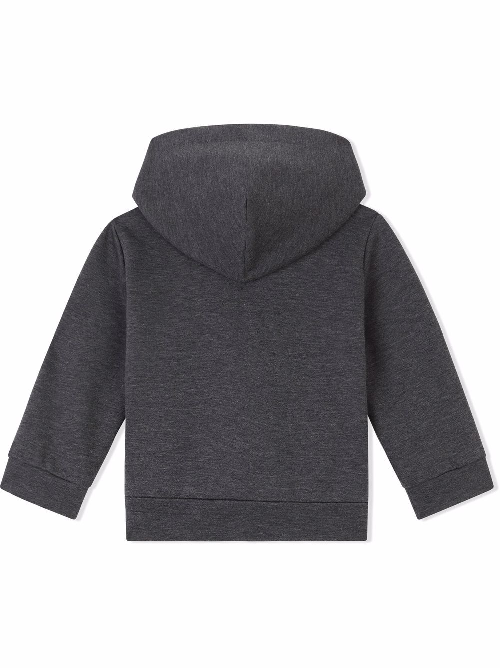 Shop Dolce & Gabbana Bee-embroidered Zipped Hoodie In Grey