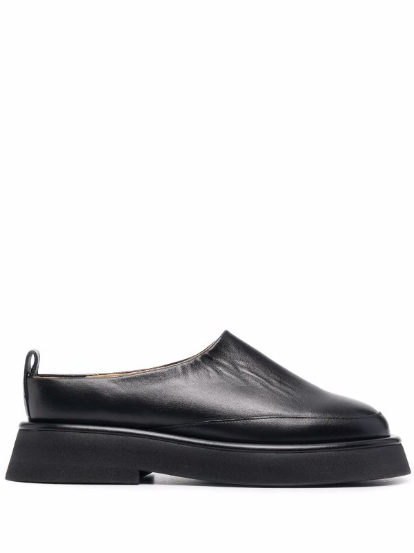 black slip on loafers