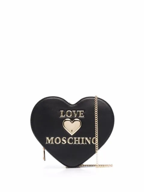 Love Moschino Bolsa transversal com logo e formato de coração
