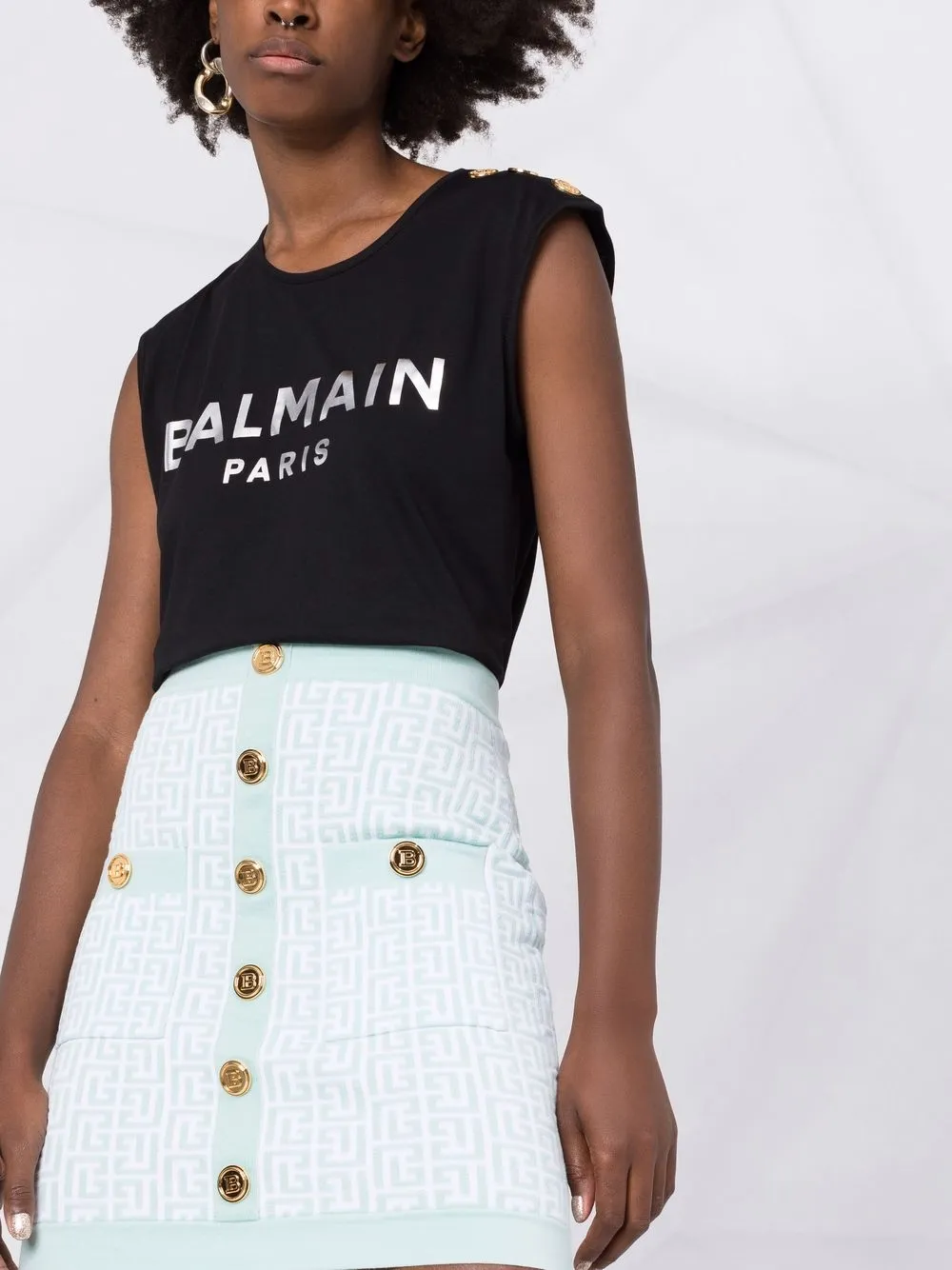 фото Balmain топ с логотипом