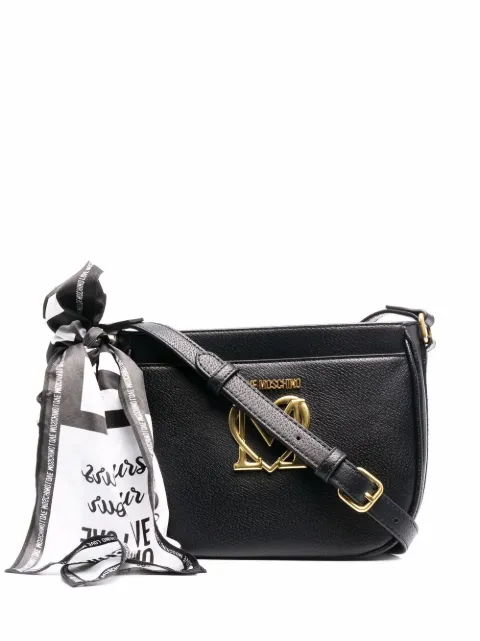 Love Moschino Bolsa transversal com placa de logo