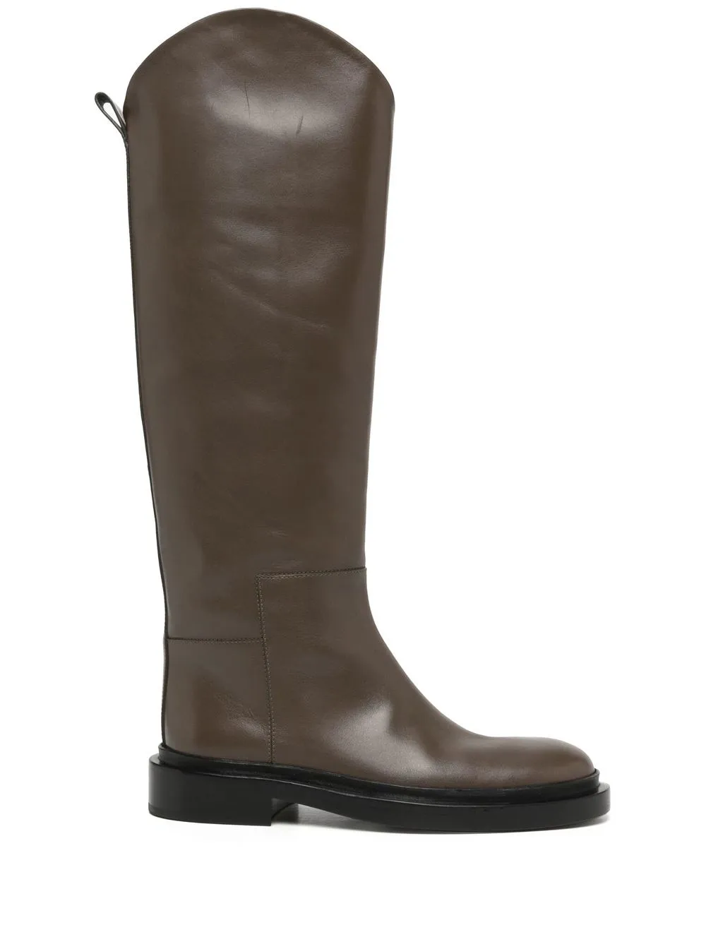 

Jil Sander leather riding boots - Green