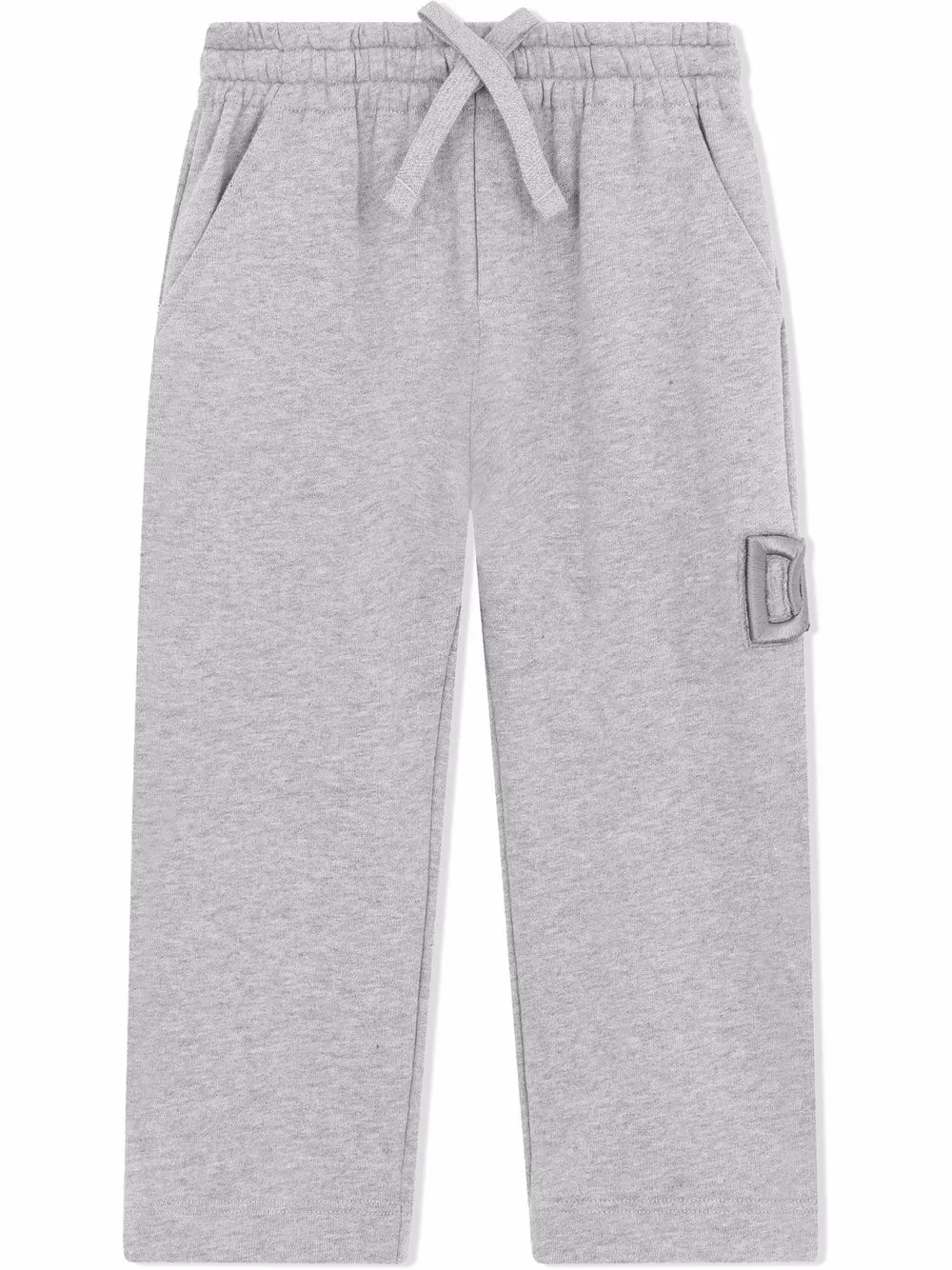 

Dolce & Gabbana Kids pants con logo bordado - Gris