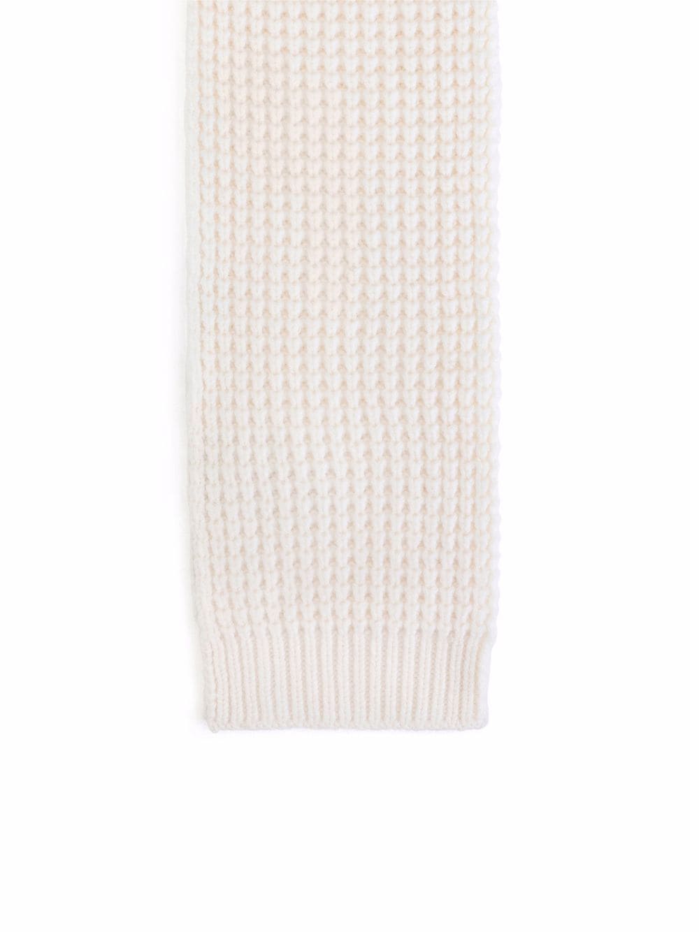 Shop Dolce & Gabbana Chunky Knit Wool Scarf In White