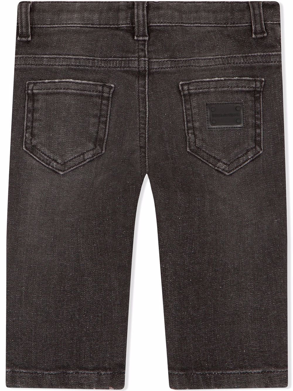 Shop Dolce & Gabbana Straight-leg Stretch Jeans In Grey