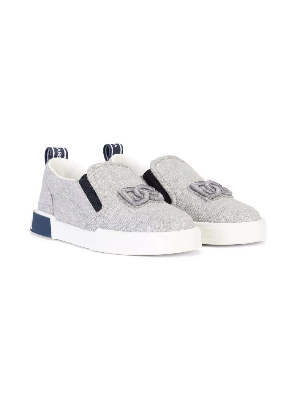 

Dolce & Gabbana Kids tenis Portofino Custom 2.0 estilo slip-on - Gris