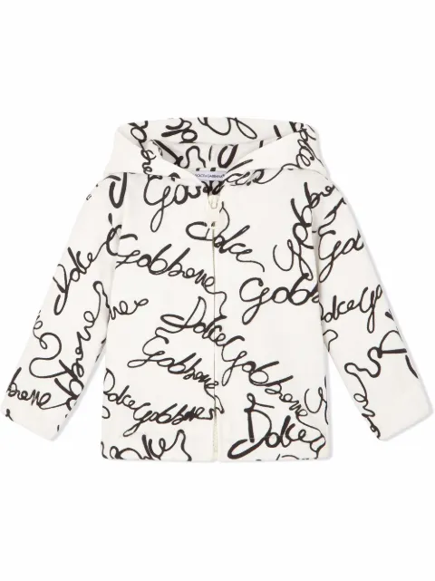Dolce & Gabbana Kids all-over logo print hoodie