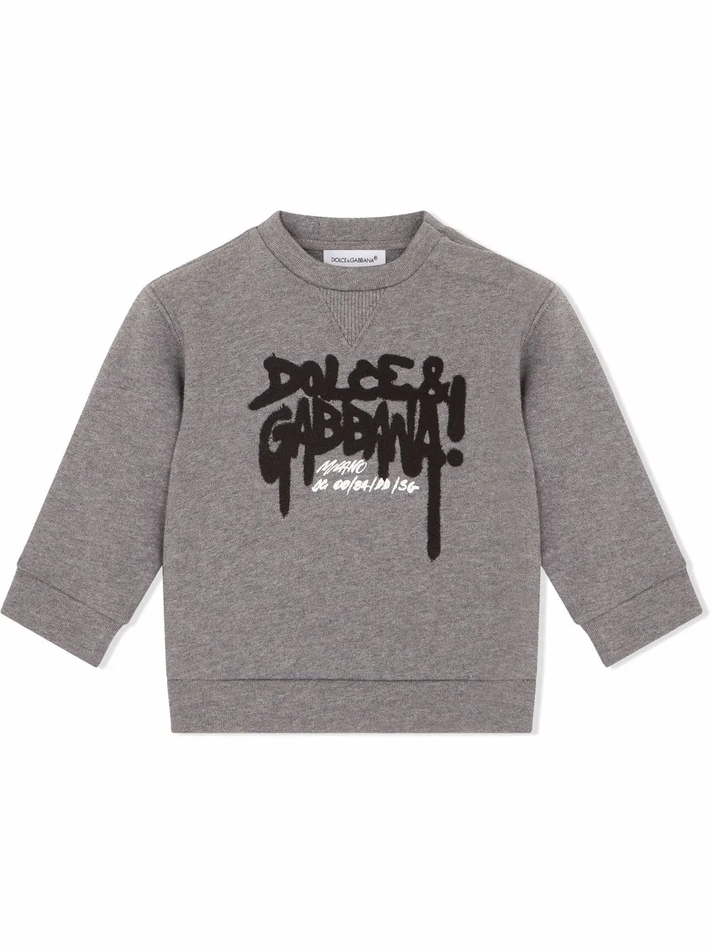 

Dolce & Gabbana Kids sudadera con logo estampado - Gris