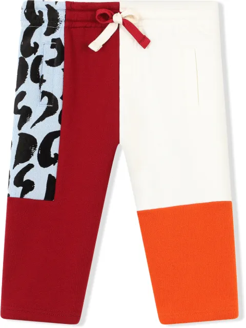 Dolce & Gabbana Kids colour-block cotton track pants